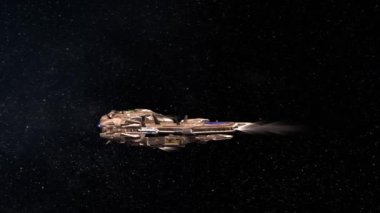 bir uzay gemisi 3d cg render