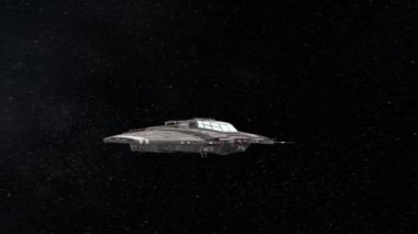 bir uzay gemisi 3d cg render