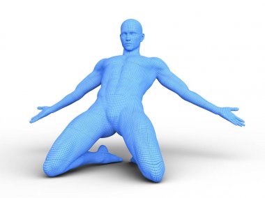 3d cg işleme bir futbolcu