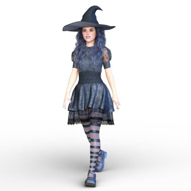 bir cadı kadın kılık 3d cg render