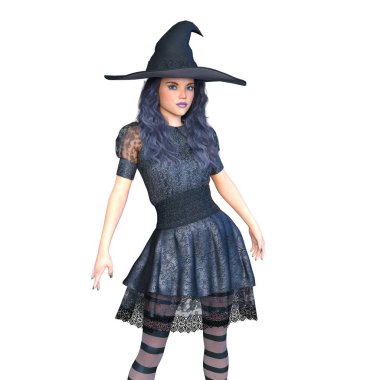 bir cadı kadın kılık 3d cg render