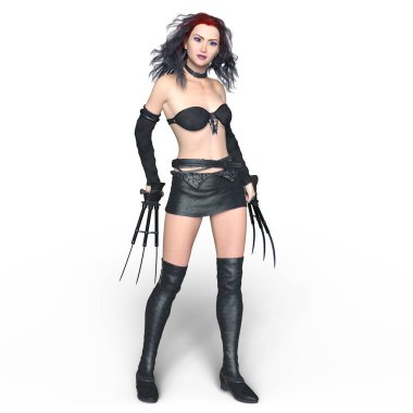 bir kadın savaşçı 3d cg render