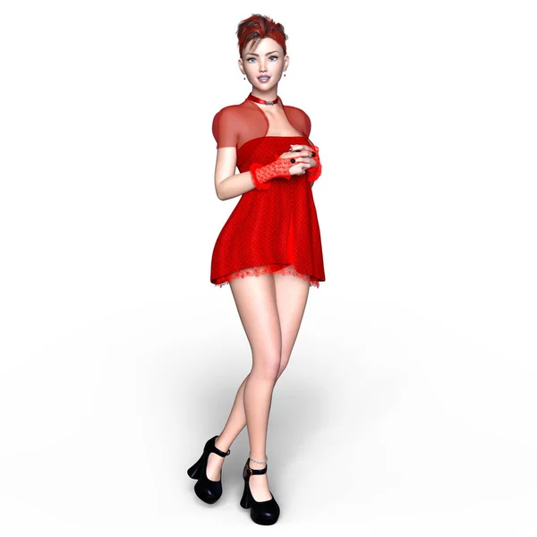 3D CG rendering of a young woman — Stock Photo, Image