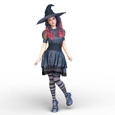 bir cadı kadın kılık 3d cg render