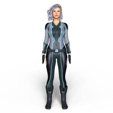 3d cg işleme süper bir kadın