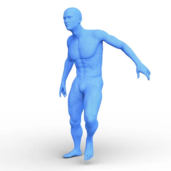 3D CG renderização de um jogador de futebol — Fotografia de Stock