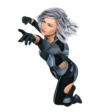 3d cg işleme süper bir kadın