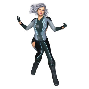 3d cg işleme süper bir kadın