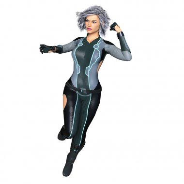 3d cg işleme süper bir kadın