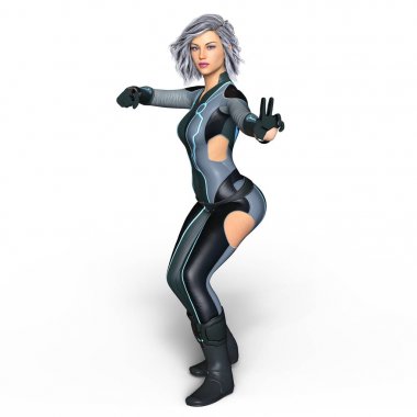 3d cg işleme süper bir kadın