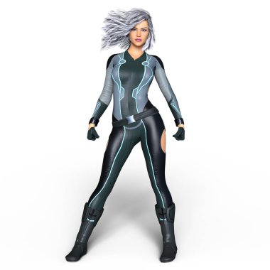 3d cg işleme süper bir kadın