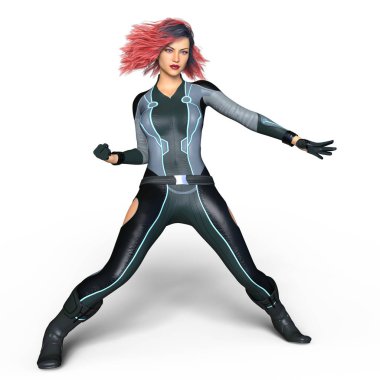 3d cg işleme süper bir kadın