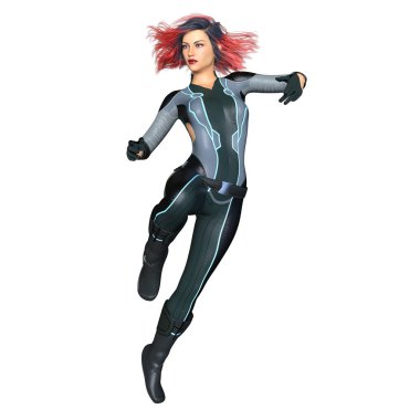 3d cg işleme süper bir kadın