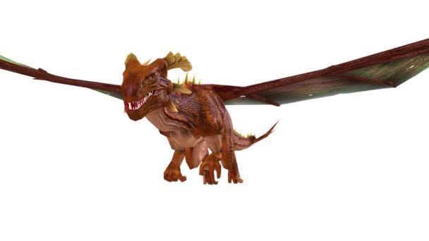 3D CG representación de un dragón — Vídeo de stock