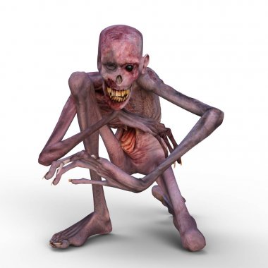 3d cg işleme bir zombi