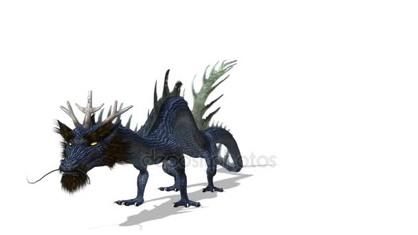 3D CG візуалізація дракона — стокове відео