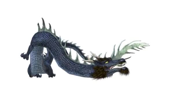 3D rendu 3D d'un dragon — Video