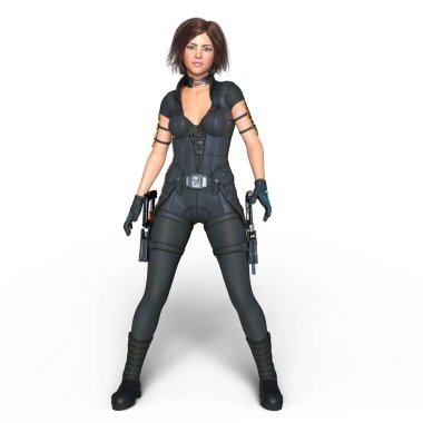 bir kadın savaşçı 3d cg render
