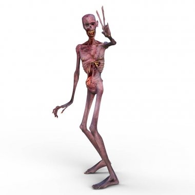 3d cg işleme bir zombi