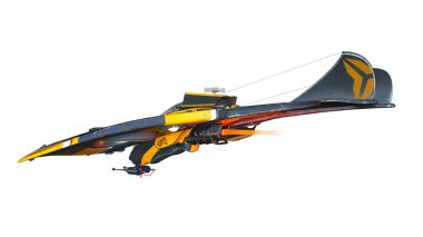 bir uzay gemisi 3d cg render