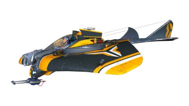 bir uzay gemisi 3d cg render
