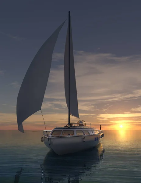 3D CG візуалізація яхти — стокове фото