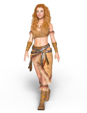 bir kadın savaşçı 3d cg render