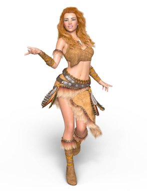 bir kadın savaşçı 3d cg render
