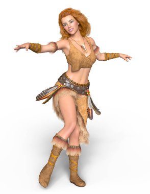 bir kadın savaşçı 3d cg render