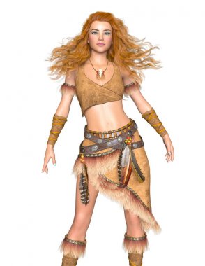 bir kadın savaşçı 3d cg render