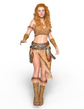 bir kadın savaşçı 3d cg render