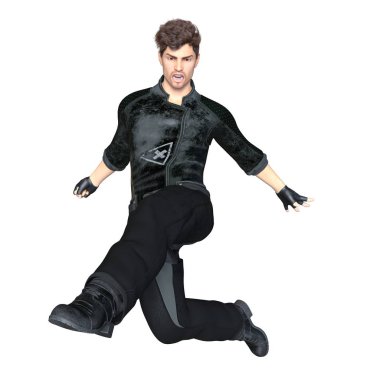 bir savaşçının 3d cg işleme