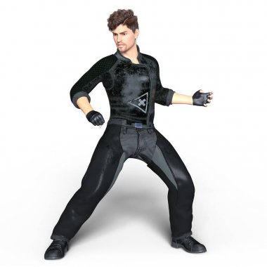 bir savaşçının 3d cg işleme