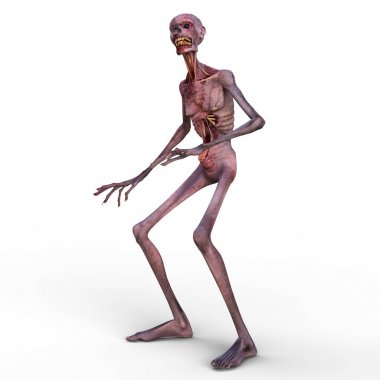 3d cg işleme bir zombi