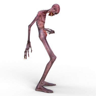 3d cg işleme bir zombi