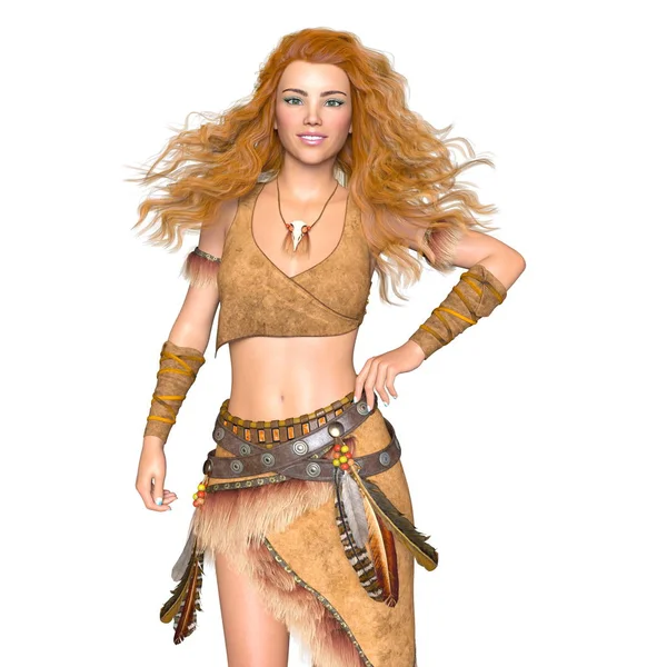 3D CG rendering of a female warrior — Stock Photo, Image