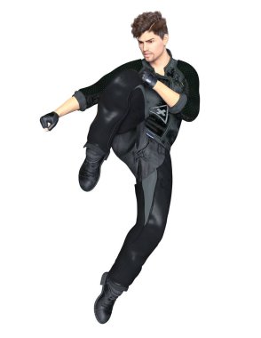 bir savaşçının 3d cg işleme