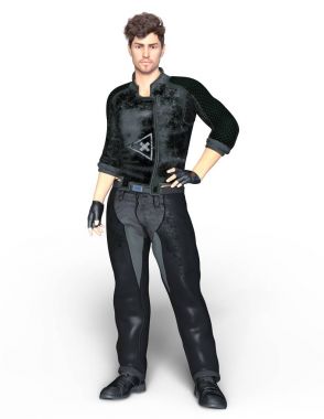 bir savaşçının 3d cg işleme