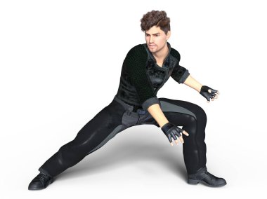 bir savaşçının 3d cg işleme