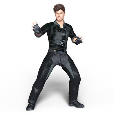 bir savaşçının 3d cg işleme