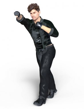 bir savaşçının 3d cg işleme