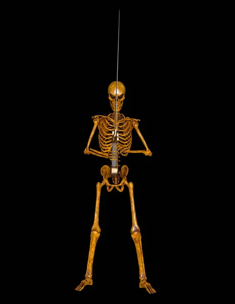 3D CG візуалізація скелетного фехтування — стокове фото