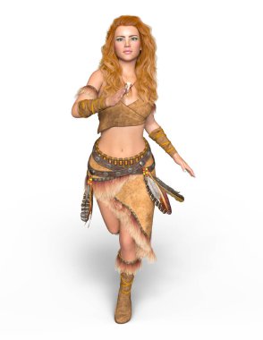 bir kadın savaşçı 3d cg render