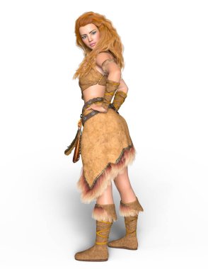 bir kadın savaşçı 3d cg render