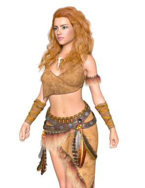 bir kadın savaşçı 3d cg render