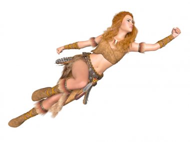 bir kadın savaşçı 3d cg render