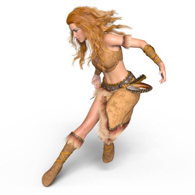 bir kadın savaşçı 3d cg render