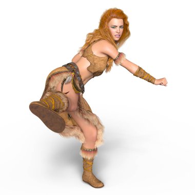 bir kadın savaşçı 3d cg render