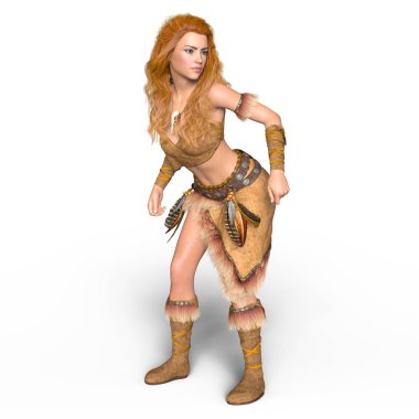 bir kadın savaşçı 3d cg render