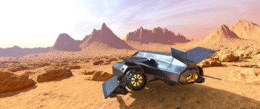 bir uzay gemisi 3d cg render